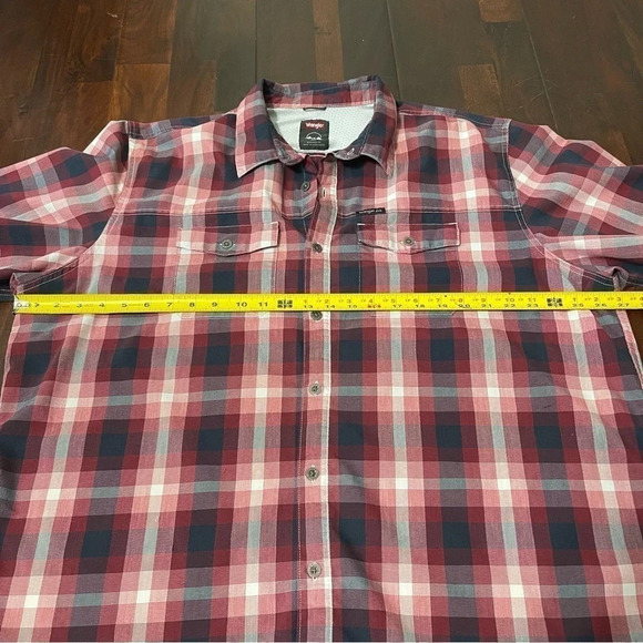 Wrangler Short Sleeve Button Up Men’s 2XL Vented Outdoor Hiking Light Weight - Picture 4 of 9
